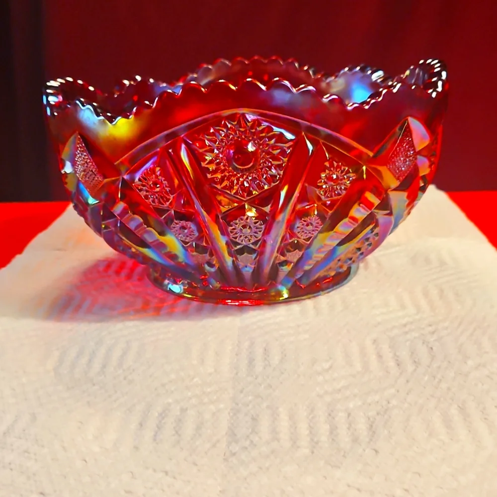 Indiana Sunset Orange Heirloom Carnival Glass Bowl - Picture 1 of 4